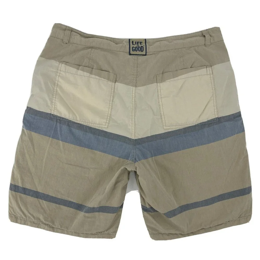 Life is Good Shorts Men's 40 Blue Versa‎ Shorts Flat Front Reversible 9